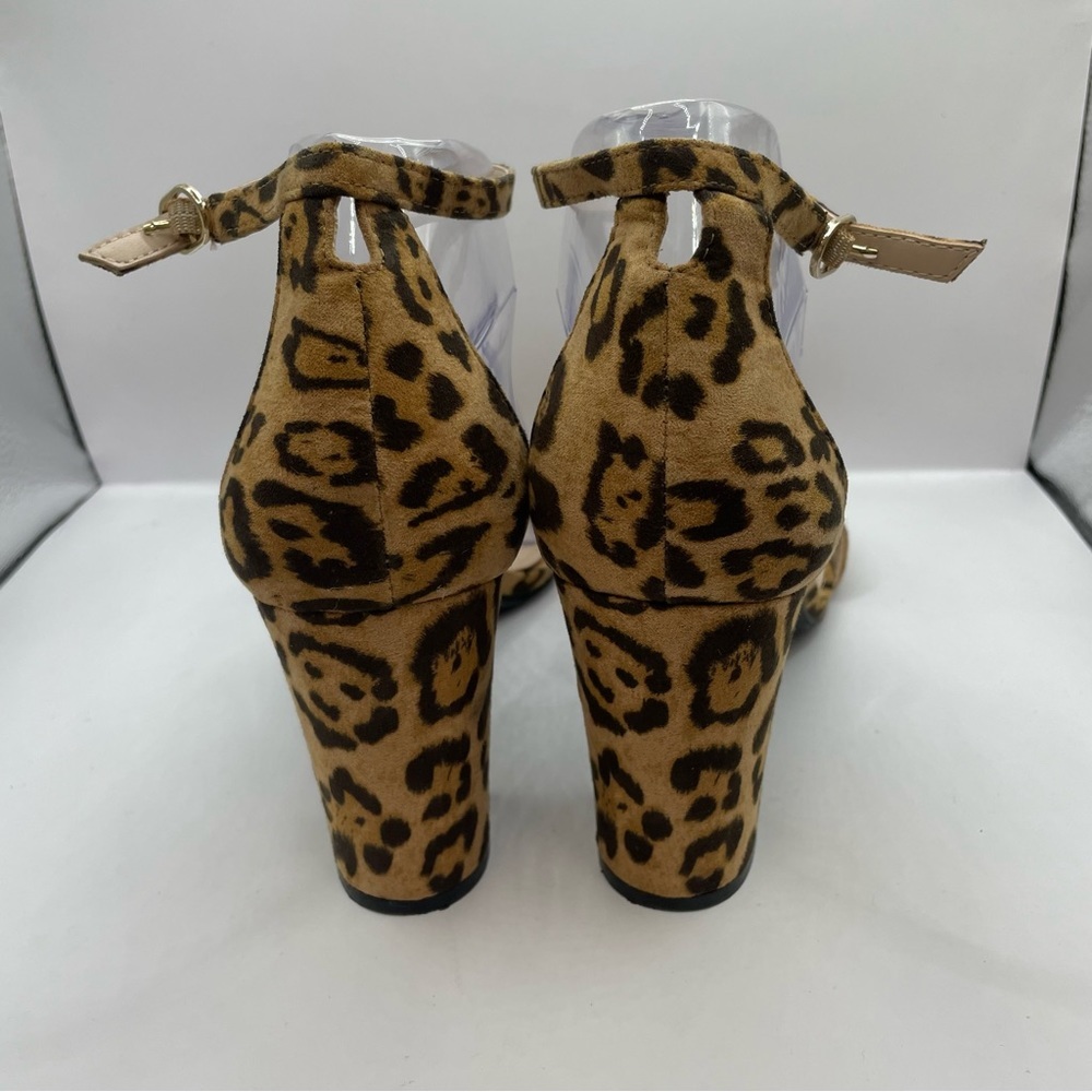 Kelly & Katie Women's Open Toe Leopard Stiletto Heels Patent size 10m - Picture 5 of 7